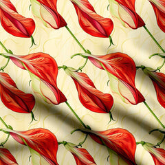 Pea Flower Red 1 Print Fabric