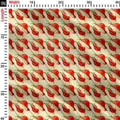 Pea Flower Red 1 Print Fabric