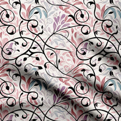 Swirling Petals Print Fabric