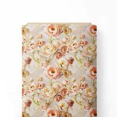 Rose Flowers 1 Print Fabric