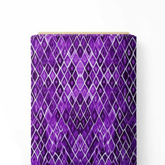 Purple Diamond Geometric Print Fabric