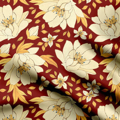 Aesthetic Floral Love Print Fabric