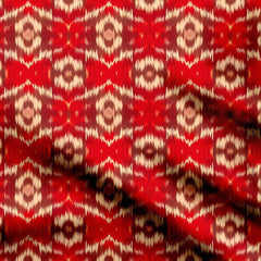 Red Ikat 2 Print Fabric