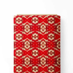 Red Ikat 2 Print Fabric