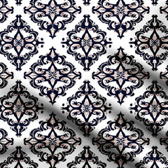 Damask Design Print Fabric