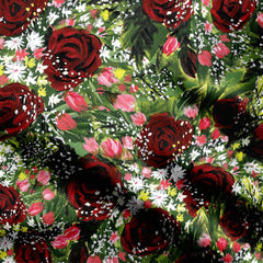 red roses Print Fabric