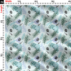 Soft Color Winter Abstract Print Fabric