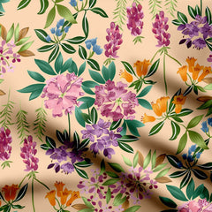 new mixed floral design Print Fabric