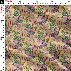 new mixed floral design Print Fabric