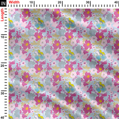 vector pastel floral Print Fabric