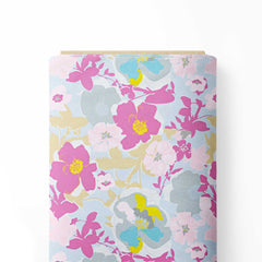 vector pastel floral Print Fabric