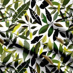 Tropical Leaves Print Fabric