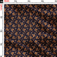 Harlequin sweetlips orange navy blue Print Fabric