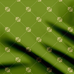 Green Ethnic Print Fabric