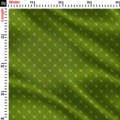 Green Ethnic Print Fabric