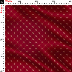 Maroon Ethnic Print Fabric