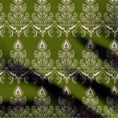 Green Kalamkari 1 Print Fabric