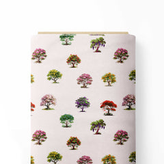 Multiple Colour Trees Print Fabric