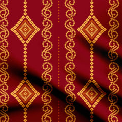 Red and Yellow Bandhani Print Fabric