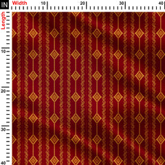 Red and Yellow Bandhani Print Fabric