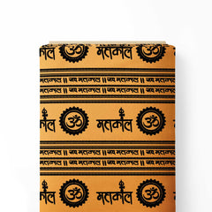 Mahakal & Om Print Fabric