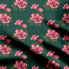 Lush Floral Garden Print Fabric