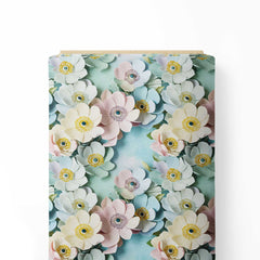 3D Floral Print Fabric