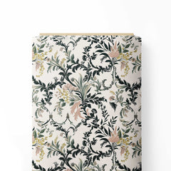 Damask Floral Leaves 2 Print Fabric