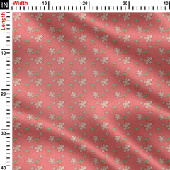 Strawberry Floral Print Fabric