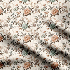 Rose Blossomy Print Fabric