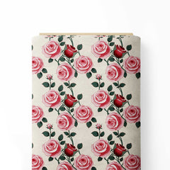 Rose Flowers 9 Print Fabric