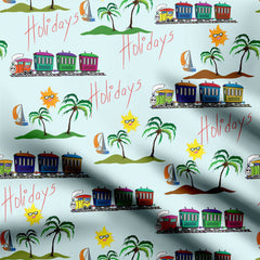 Happy Holidays Print Fabric