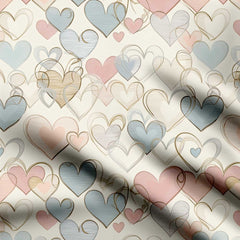 Hearts 1 Print Fabric