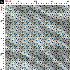 Adorable daisies with delicate white petals 1.1 Print Fabric