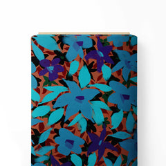 Abstract Floral Design Print Fabric