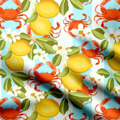 Crab Vibes Print Fabric