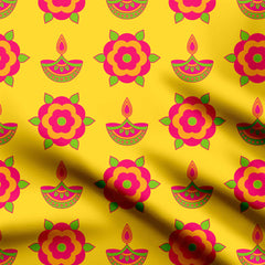 Diwali Seamless pattern Print Fabric