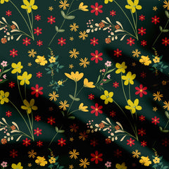 Forest Floral Print Fabric