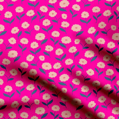 Pink Mini Floral Print Fabric