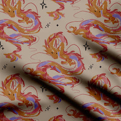 Dragon Print Fabric