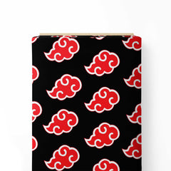 Akatsuki red clouds Print Fabric