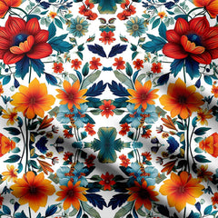 Multi Floral Pattern Print Fabric