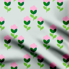 pink buds Print Fabric