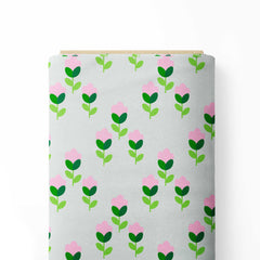 pink buds Print Fabric