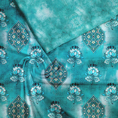 Cerulean Court Tussar Silk Unstitched Suit Set