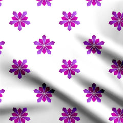 Purple and Pink flower Print Fabric