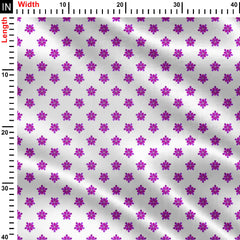 Purple and Pink flower Print Fabric