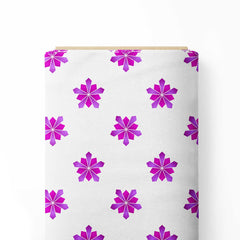 Purple and Pink flower Print Fabric