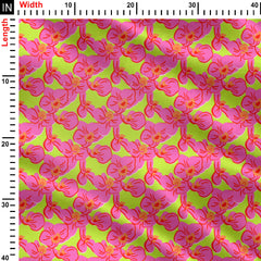 pink graphic orchid Print Fabric