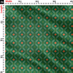 Royal Green Bandhani Print Fabric